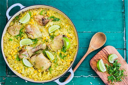 safran (épice) - Galinhada (Brazilian chicken with saffron rice) Photographie de stock - Premium Libres de Droits, Code: 659-08906212
