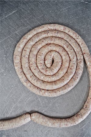 sausage ingredients - Fresh sausage spiral Stock Photo - Premium Royalty-Free, Code: 659-08903372