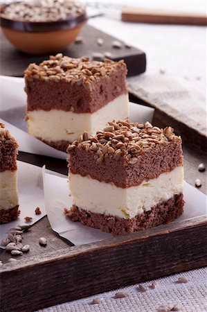 simsearch:659-08418992,k - Chocolate cheesecake with sunflower seeds Stockbilder - Premium RF Lizenzfrei, Bildnummer: 659-08940183