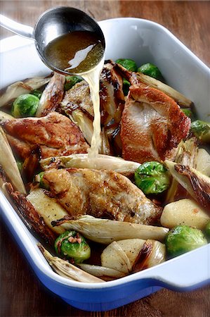 pheasant dish - Pheasant with chicory Stock Photo - Premium Royalty-Free, Code: 659-08940223