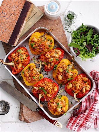 simsearch:659-06151937,k - Roasted stuffed peppers Stock Photo - Premium Royalty-Free, Code: 659-08940648