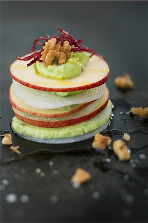 simsearch:659-07599149,k - Layered Waldorf salad Stock Photo - Premium Royalty-Free, Code: 659-09124233