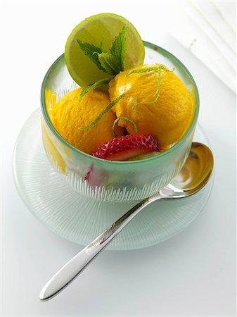 sorbetto - Mango Sorbet Stock Photo - Premium Royalty-Free, Code: 659-09124568