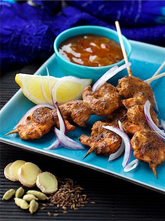 southern asian food - King prawn tandoori Stock Photo - Premium Royalty-Free, Code: 659-09124629