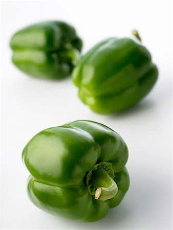 sweet pepper - Three Green Peppers Stock Photo - Premium Royalty-Free, Code: 659-01844128