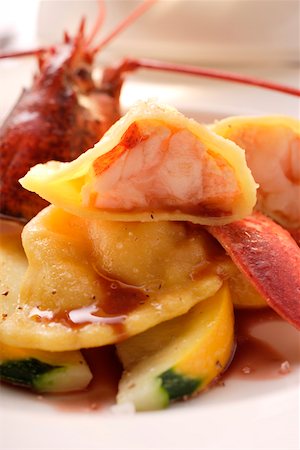 ravioli - Ravioli with lobster filling Stock Photo - Premium Royalty-Free, Code: 659-01845201