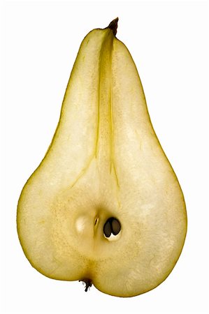 single pear - Pear (lengthwise slice), backlit Stock Photo - Premium Royalty-Free, Code: 659-01845549