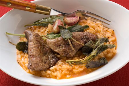 rice fried - Risotto with fried calf's liver, sage and garlic Stock Photo - Premium Royalty-Free, Code: 659-01845819