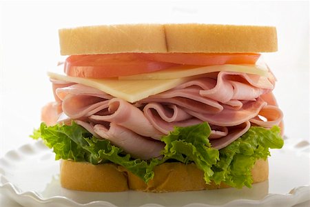sandwich toast - Ham, cheese and tomato sandwich Stock Photo - Premium Royalty-Free, Code: 659-01847744