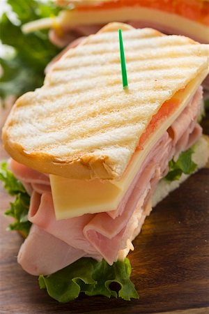 sandwich toast - Toasted ham, cheese and tomato sandwich Stock Photo - Premium Royalty-Free, Code: 659-01847757