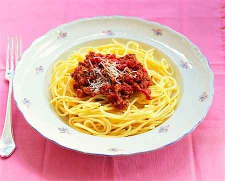 Spaghettis à la bolognaise Photographie de stock - Premium Libres de Droits, Code: 659-01848349