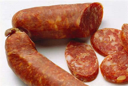 sausage slices - Salsiccie Stock Photo - Premium Royalty-Free, Code: 659-01848699