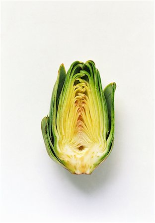 sección transversal - Half an artichoke Foto de stock - Sin royalties Premium, Código: 659-01848938