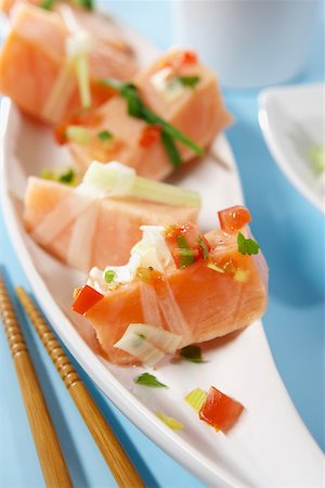 Ceviche (marinated raw fish) Fotografie stock - Premium Royalty-Free, Codice: 659-01849233