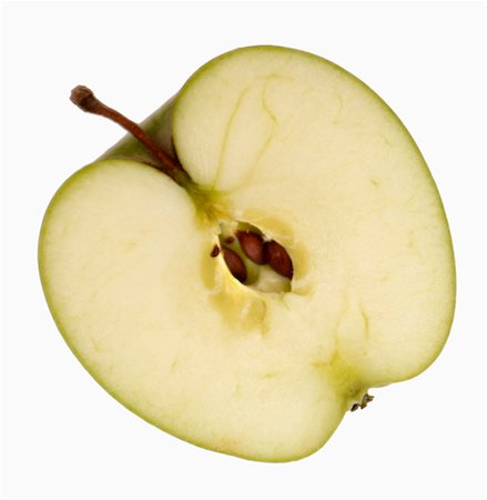 Half a 'Granny Smith' apple Stock Photo - Premium Royalty-Free, Code: 659-01849434