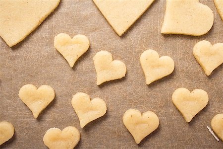 simsearch:659-03536702,k - Cut-out biscuits on baking parchment Stock Photo - Premium Royalty-Free, Code: 659-01849900