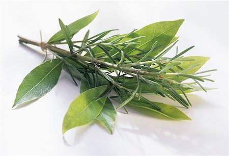 Fresh Rosemary and Bay Leaves Stock Photo - Premium Royalty-Free, Code: 659-01842346