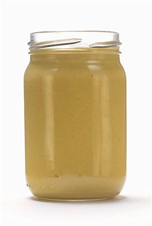 A Jar of Yellow Mustard Stock Photo - Premium Royalty-Free, Code: 659-01842512