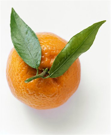 simsearch:659-01855164,k - An Orange with Two Leaves Stock Photo - Premium Royalty-Free, Code: 659-01842590