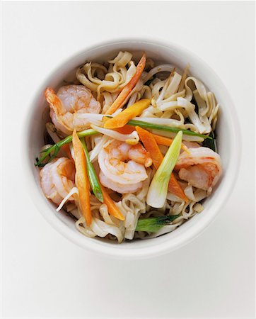 simsearch:659-01845188,k - Shrimp and Vegetable Stir Fry Over Noodles Stock Photo - Premium Royalty-Free, Code: 659-01842622