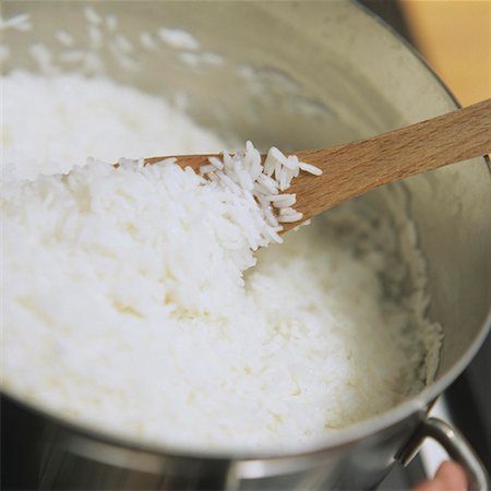 Jasmine Rice being Cooked in a Pan Foto de stock - Sin royalties Premium, Código: 659-01842767