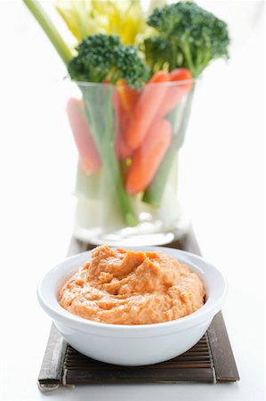 simsearch:659-01843027,k - Carrot dip and raw vegetables in glass Stock Photo - Premium Royalty-Free, Code: 659-01843105