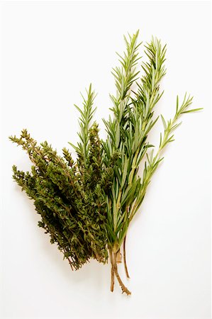 Fresh thyme and rosemary Stock Photo - Premium Royalty-Free, Code: 659-01843546