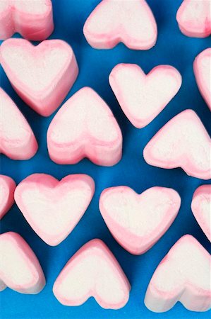 Pink and white marshmallow hearts Foto de stock - Sin royalties Premium, Código: 659-01855288