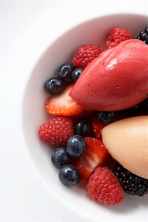 fruit sherbet - Sorbet with fresh berries Stock Photo - Premium Royalty-Free, Code: 659-01855361