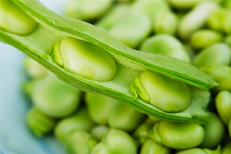 Broad beans, some in pod Stock Photo - Premium Royalty-Free, Code: 659-01855636