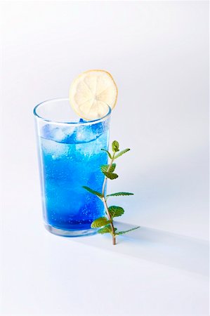 Blue Moon (Blue Curacao cocktail) Stock Photo - Premium Royalty-Free, Code: 659-01855698