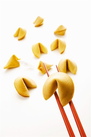 Chinese fortune cookies and chopsticks Foto de stock - Royalty Free Premium, Número: 659-01855812