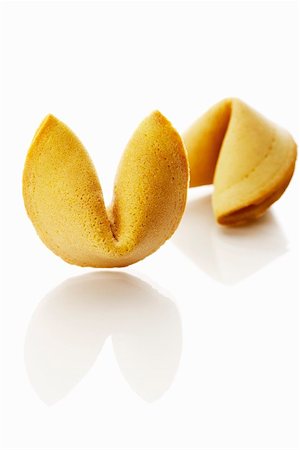 Two Chinese fortune cookies Stock Photo - Premium Royalty-Free, Code: 659-01855813