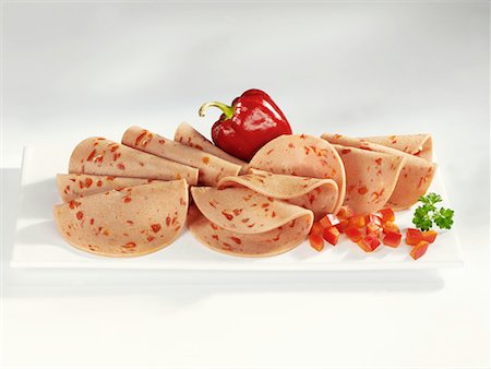 simsearch:659-01867530,k - Sliced Paprikawurst (pepper sausage) Stock Photo - Premium Royalty-Free, Code: 659-01856127
