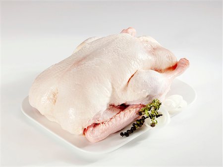 fowl - A raw fattened duck on a platter Stock Photo - Premium Royalty-Free, Code: 659-01856260