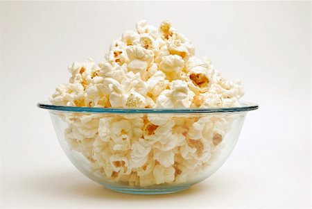 popcorn not person - Popcorn in a glass bowl Stock Photo - Premium Royalty-Free, Code: 659-01856688