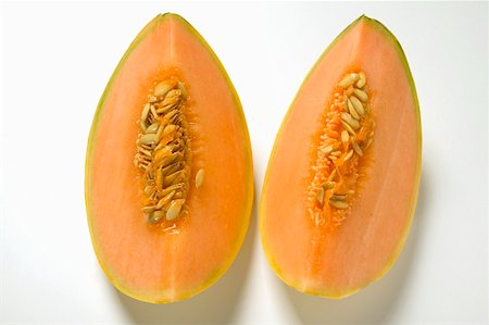 simsearch:659-01861549,k - Two slices of melon Stock Photo - Premium Royalty-Free, Code: 659-01856849