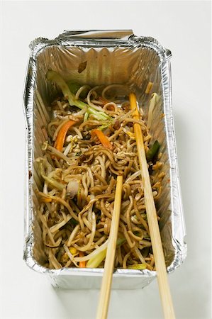 simsearch:659-01847283,k - Remains of fried noodles in aluminium container Stock Photo - Premium Royalty-Free, Code: 659-01857952