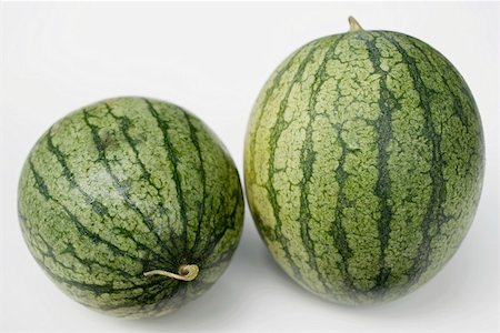 simsearch:659-01861549,k - Two watermelons Stock Photo - Premium Royalty-Free, Code: 659-01858256