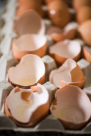 eggbox - Coquilles de œufs dans la boîte d'oeufs Photographie de stock - Premium Libres de Droits, Code: 659-01858286