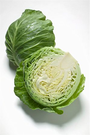 simsearch:659-01843703,k - Green cabbage, halved Stock Photo - Premium Royalty-Free, Code: 659-01858552