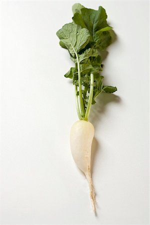 radish - Icicle radish with leaves Stock Photo - Premium Royalty-Free, Code: 659-01858858