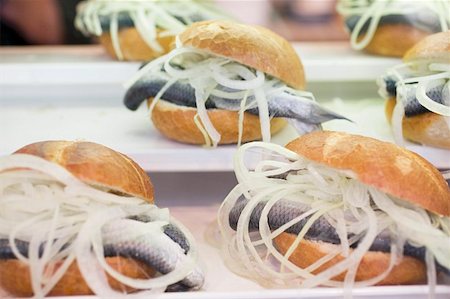 Herring and onion rolls at Oktoberfest Stock Photo - Premium Royalty-Free, Code: 659-01859620
