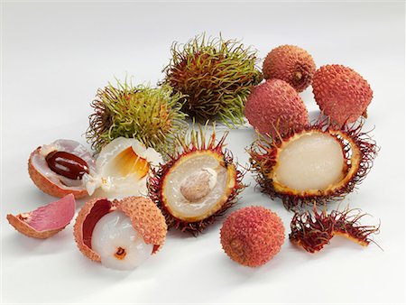 rambutan - Rambutans and lychees Stock Photo - Premium Royalty-Free, Code: 659-01850211