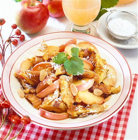 Kaiserschmarrn (Emperor's pancake) with stewed apple Stock Photo - Premium Royalty-Free, Code: 659-01850806