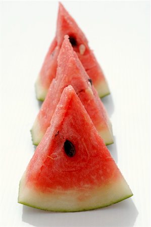 Three pieces of watermelon Stock Photo - Premium Royalty-Free, Code: 659-01851327