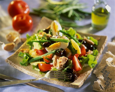 french bean dish - Salade niçoise Stock Photo - Premium Royalty-Free, Code: 659-01851677