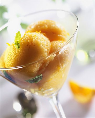 sherbert - Orange sorbet Stock Photo - Premium Royalty-Free, Code: 659-01851730