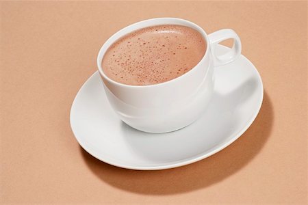 Hot chocolate in a cup Foto de stock - Sin royalties Premium, Código: 659-01852693