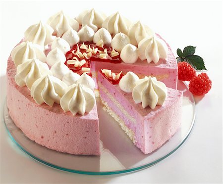 Raspberry gateau Foto de stock - Sin royalties Premium, Código: 659-01852858